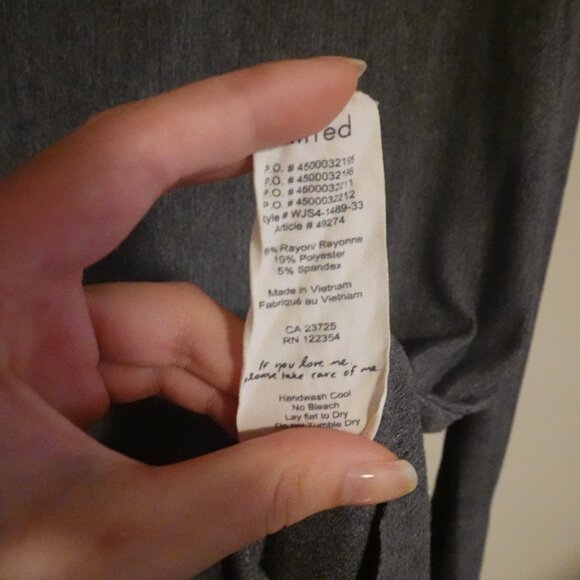 Aritzia Wilfred Dark Gray Open Back Top in Small - Picture 4 of 6